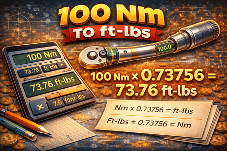 100 nm to ft lbs