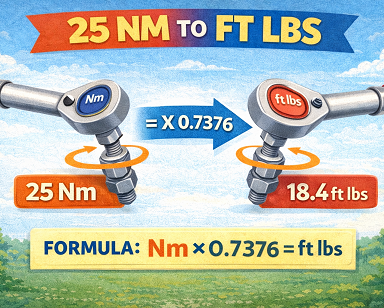25 nm to ft lbs