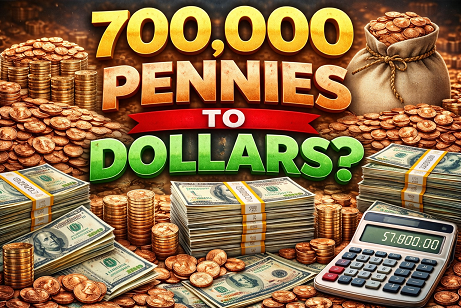 700 000 pennies to dollars