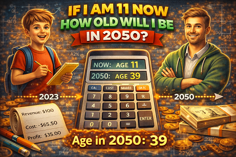 If i am 11 now how old will i be in 2050