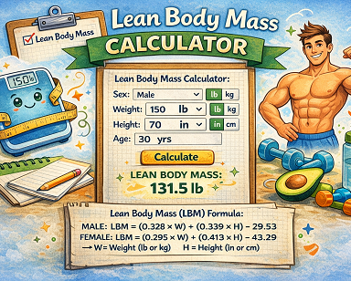 Lean body mass calculator