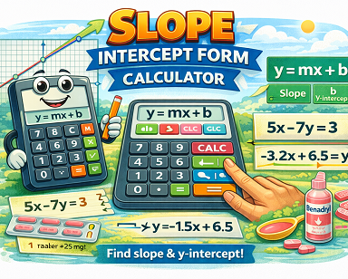 Slope intercept form calculator