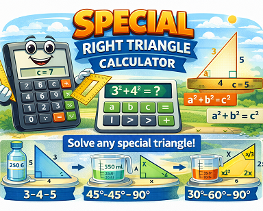 Special right triangle calculator