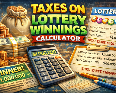 Taxes on lottery winnings calculator